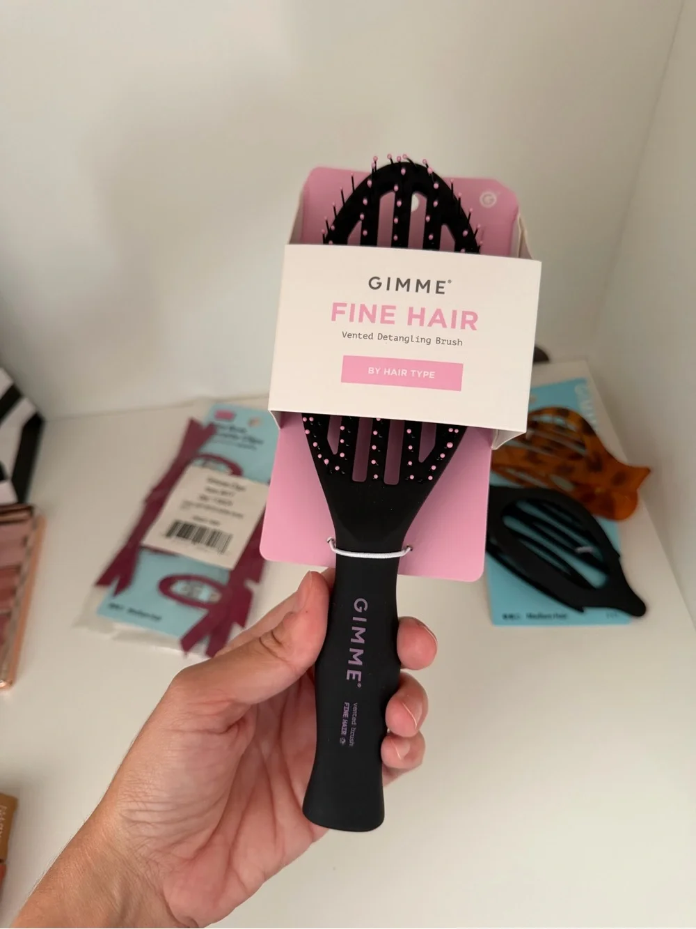 Gimme Fine Hair Vented Detangling Brush - Black